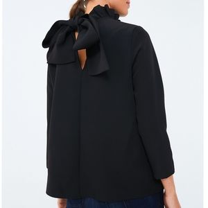 Tuckernuck Black Blouse with Bow Detail